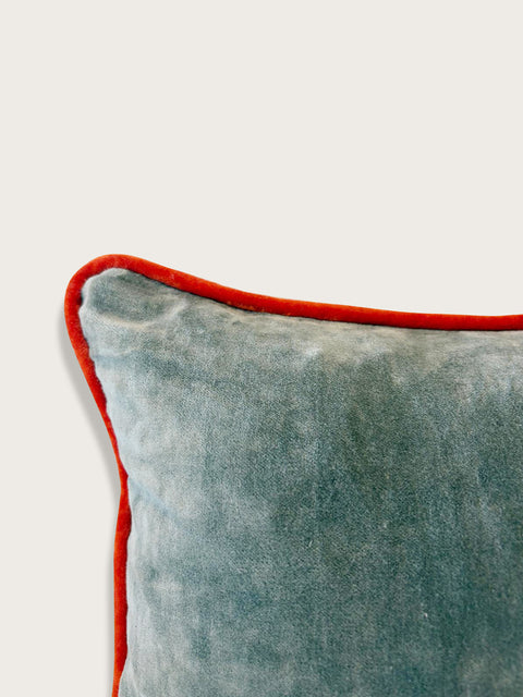 Slate Velvet Cushion Cover - Grey