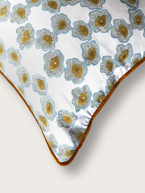 Surya Phool Linen Cushion Cover - House of Roya