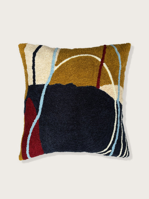 Swirl Ochre Cushion Cover - Multicolour - House of Roya