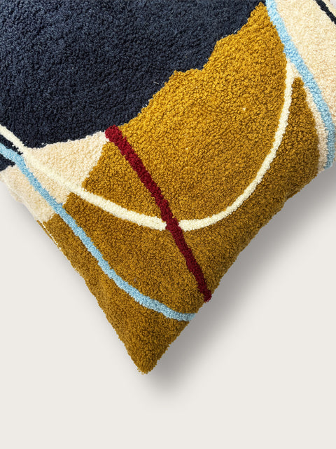 Swirl Ochre Cushion Cover - Multicolour - House of Roya