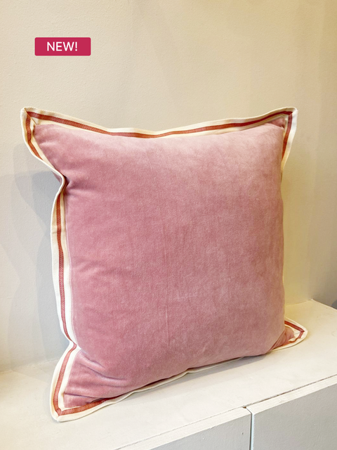 Velvet Blush Pink Twill Cushion Cover