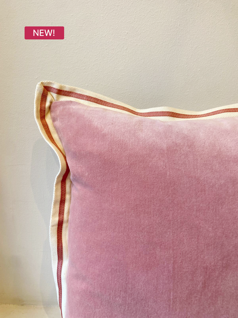 Velvet Blush Pink Twill Cushion Cover