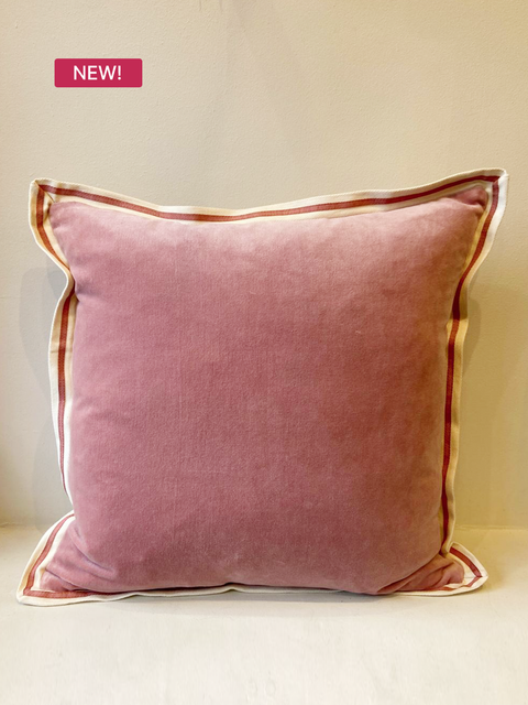 Velvet Blush Pink Twill Cushion Cover