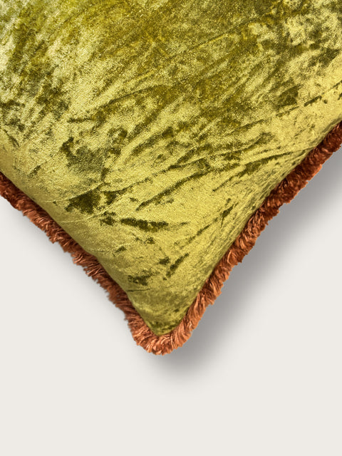 Verdant Moss Velvet Cushion Cover – Green - House of Roya