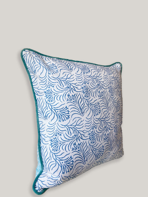 Zeenat Dual Pattern Linen Cushion Cover - House of Roya