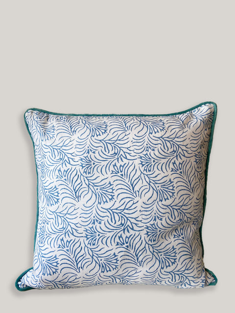Zeenat Dual Pattern Linen Cushion Cover - House of Roya
