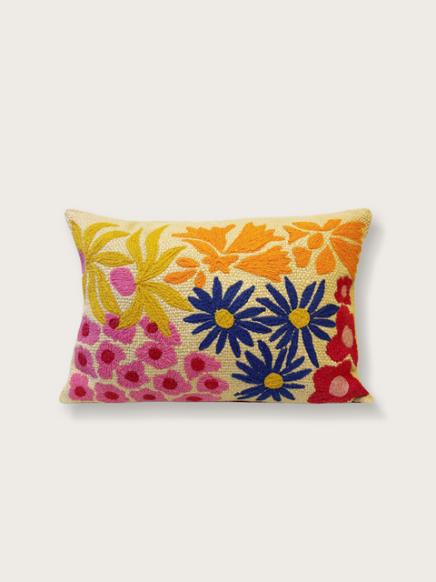 Bustan Flower Cushion Cover - Pink - House of Roya