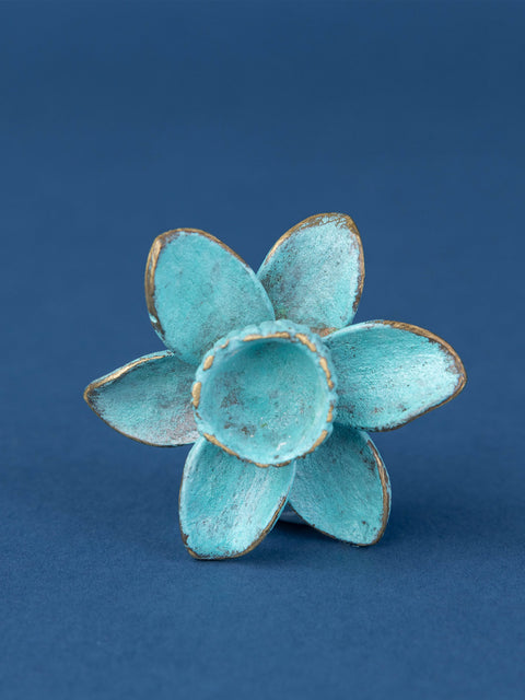 Orchid Candle Holder Patina - House of Roya