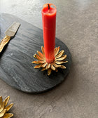 Sunflower Brass Candleholder - House of Roya