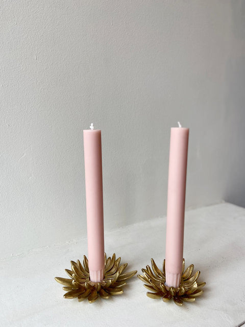 Sunflower Brass Candleholder - House of Roya