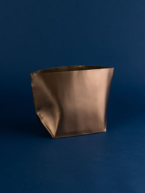 Brass Paper Bag Vase Medium - House of Roya