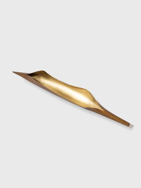 Banana Leaf in Pink Patina with Matt Gold Finish - House of Roya