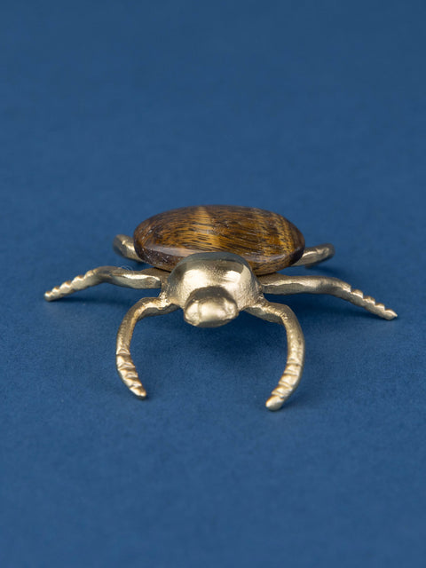 Brass Tiger Eye Bug - House of Roya