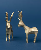 Origami Style Brass Reindeer - House of Roya