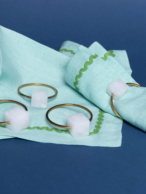 Memphis Circle Napkin Ring - Set of 4 - House of Roya