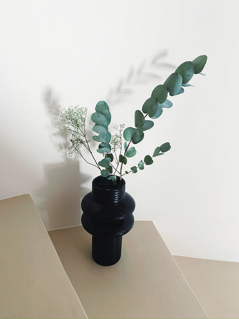 Indigo Blue Cut Lotus Cut Vase - House of Roya