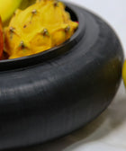 Black Bowl with Cross Cut Pattern - House of Roya