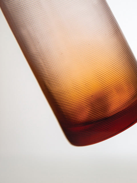 Peach Gradient Vase with Cross Cut Detail - House of Roya