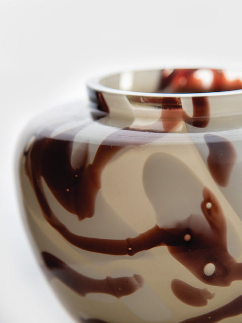 Posy Vase with Smoked Alabaster and Burgundy - House of Roya