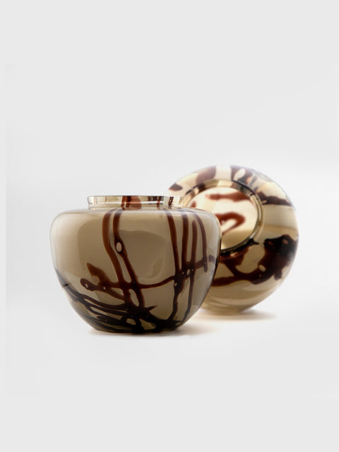 Posy Vase with Smoked Alabaster and Burgundy - House of Roya