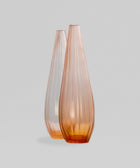 Small Balloon Peach Vase with Wide Cut Stripes - House of Roya