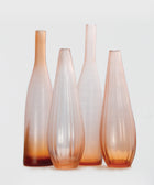 Small Balloon Peach Vase with Wide Cut Stripes - House of Roya