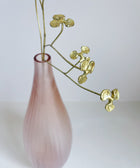 Small Balloon Peach Vase with Wide Cut Stripes - House of Roya