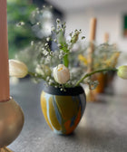 Votive with Fluid Motion - Black Grey - House of Roya