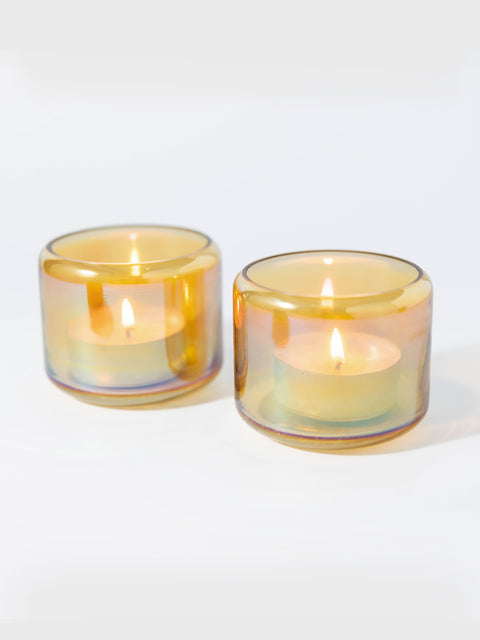 Glaze Votive with Iridescent Finish