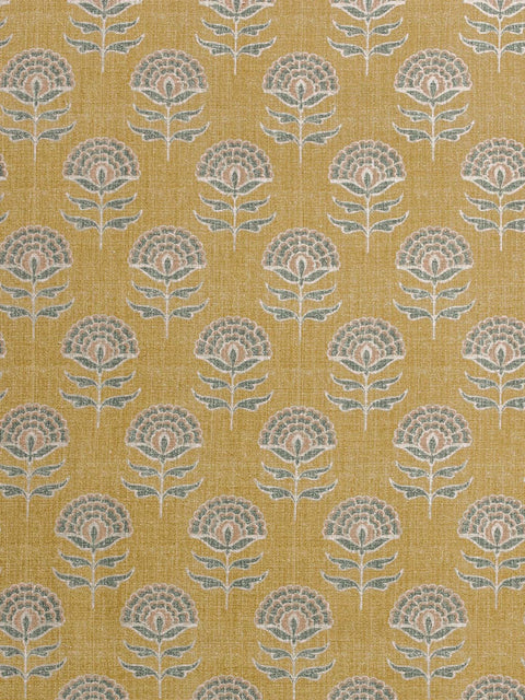 Amer Phool Fabric (Yellow) - House of Roya