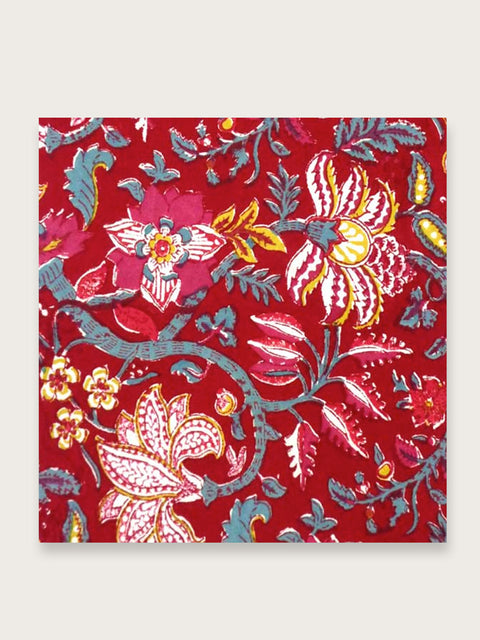 Anarkali Red Jaipuri Napkin - Single