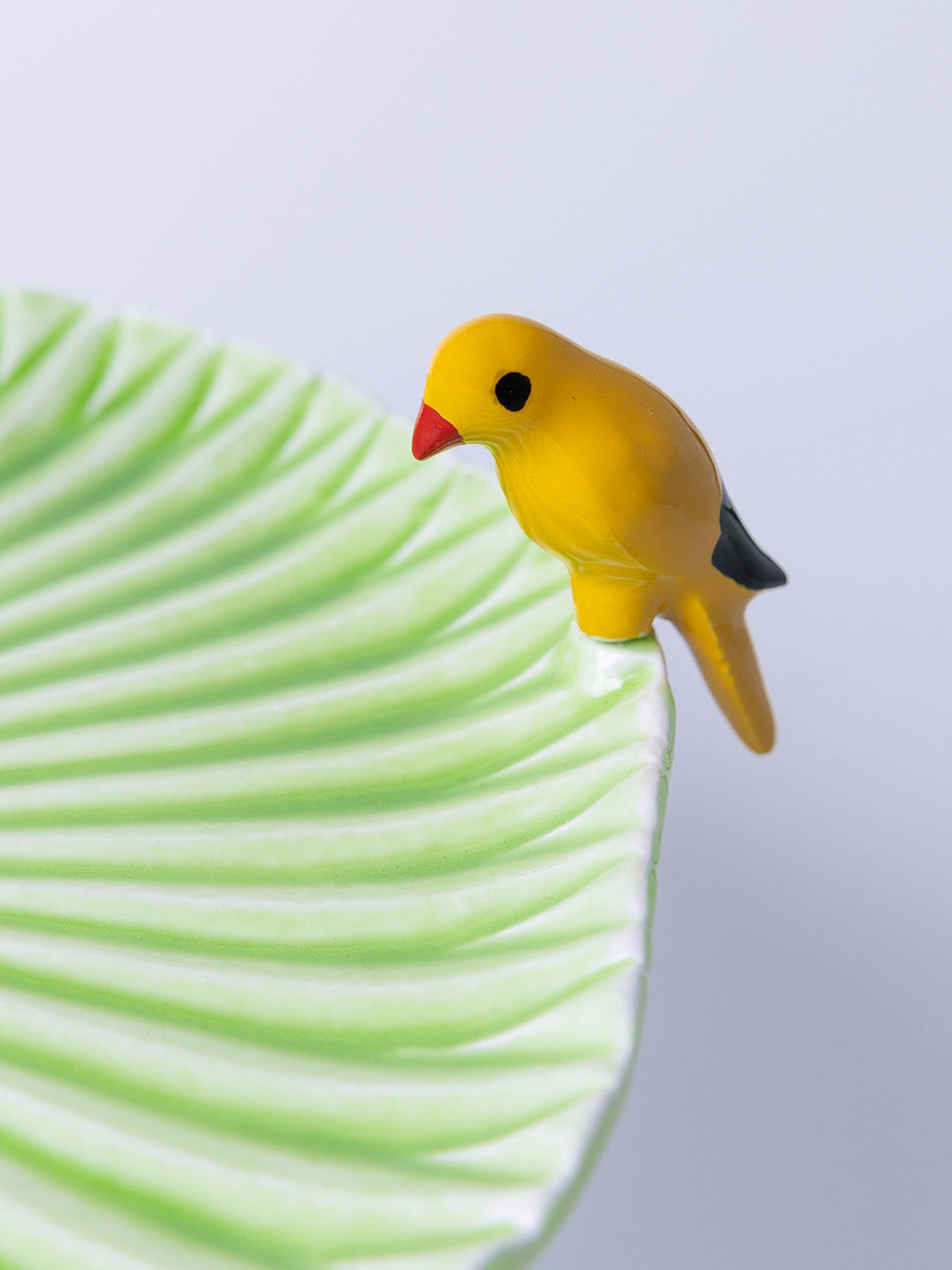 0215-Canary Yellow Bird Cake Stand