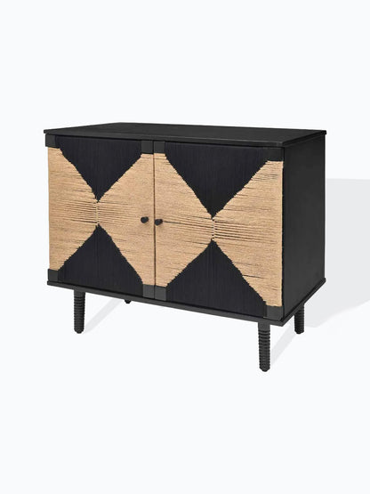 Rush Weave Black - Storage Cabinet