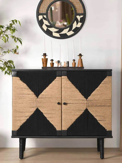 Rush Weave Black - Storage Cabinet