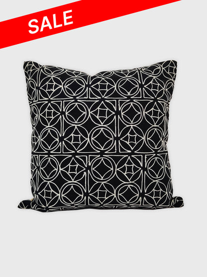 Symbol Aari Cushion Cover - Black & White