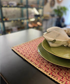 Pink & Natural Bamboo Placemats - House of Roya