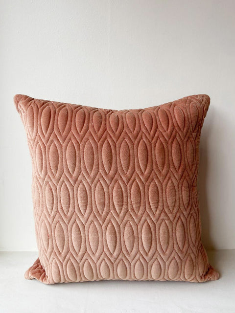 Quilted Velvet Champagne Cushion Cover