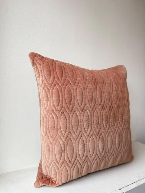 Quilted Velvet Champagne Cushion Cover