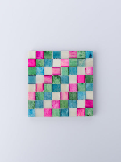 0215-Checkered Coasters - Set of 4