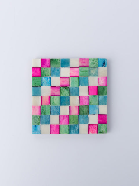 Checkered Coasters - Set of 4