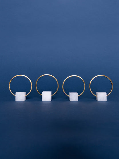 Memphis Circle Napkin Ring - Set of 4