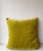 Floral Velvet Embroided - Green with Pink Flowers - House of Roya