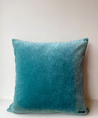 Quilted Velvet Teal Cushion Cover - House of Roya
