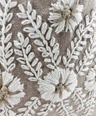 Latte Grey Embroidered Clutch - House of Roya