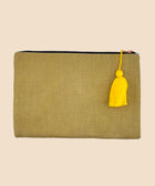 Sunshine Yellow Embriodered Clutch - House of Roya