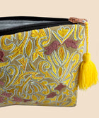 Sunshine Yellow Embriodered Clutch - House of Roya
