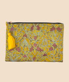 Sunshine Yellow Embriodered Clutch - House of Roya