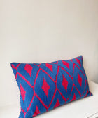 Red and Blue Diamond Geometric Pattern  Cushion Cover - House of Roya