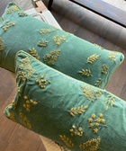 Green & Yellow Velvet Cushion Cover - House of Roya