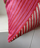 Pink and Lime Green Diamond Pattern Cushion Cover - House of Roya